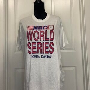Vintage NBC World Series Wichita Kansas T-Shirt 90s Baseball Medium